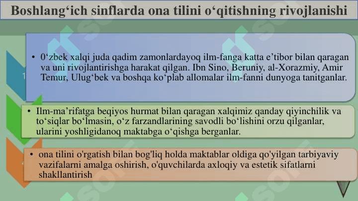 Boshlang‘ich sinflarda ona tili o‘qitish tarixi 4