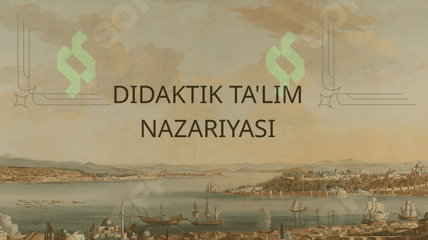 Didaktika ta'lim nazariyasi 2