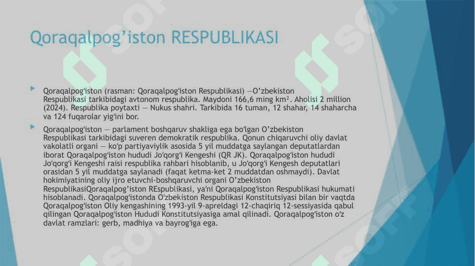 Qoraqalpog'iston RESPUBLIKASI 3