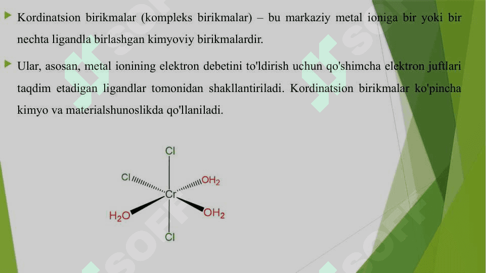 KORDINATSION BIRIKMALARNING OLINISHI VA KIMYOVIY XOSSALARI 3