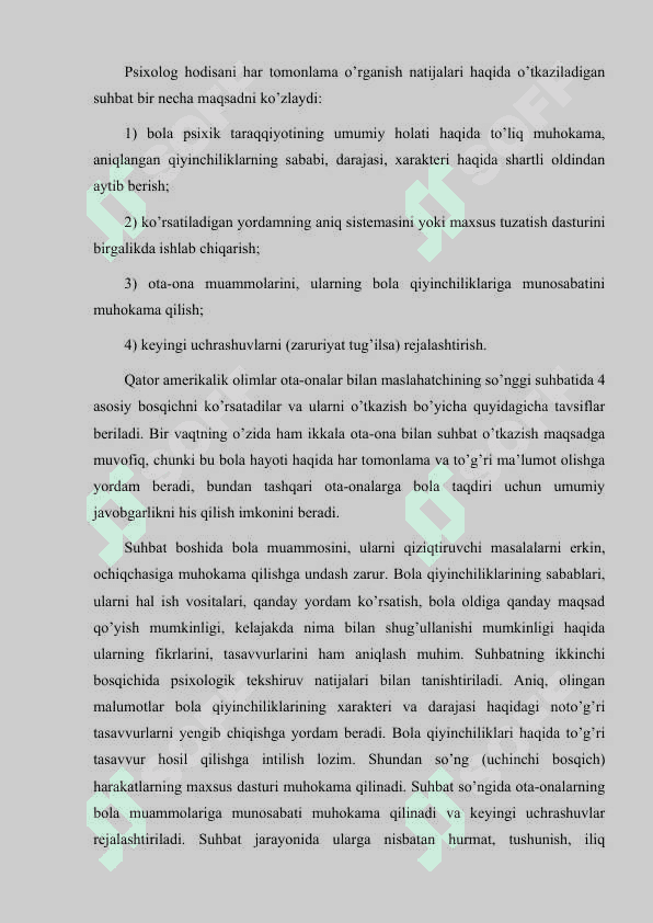 PSIXOLOG FAOLIYATINING KO’RINISHI VA SOHALARI 6