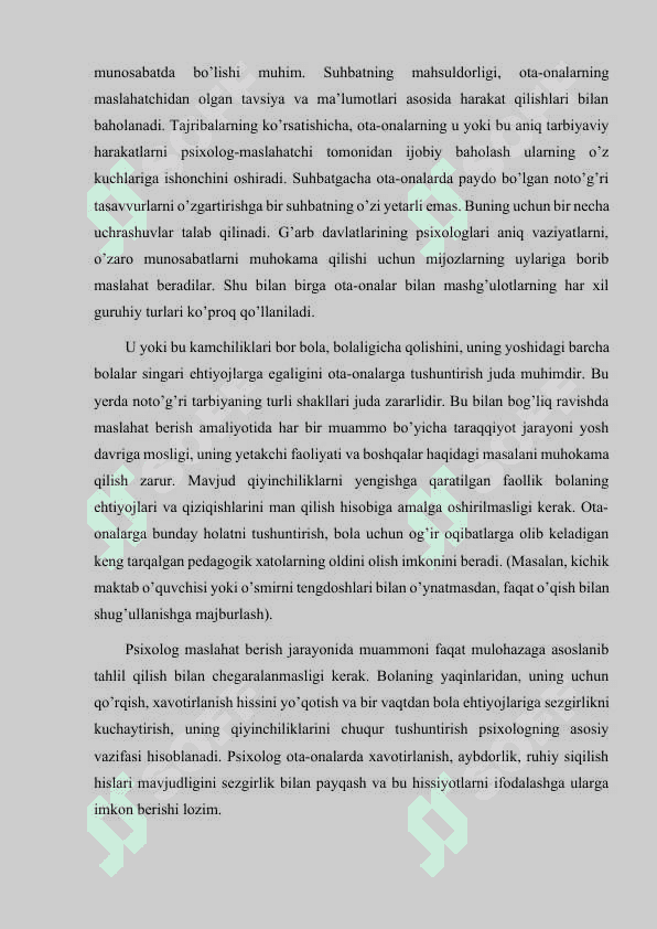 PSIXOLOG FAOLIYATINING KO’RINISHI VA SOHALARI 7