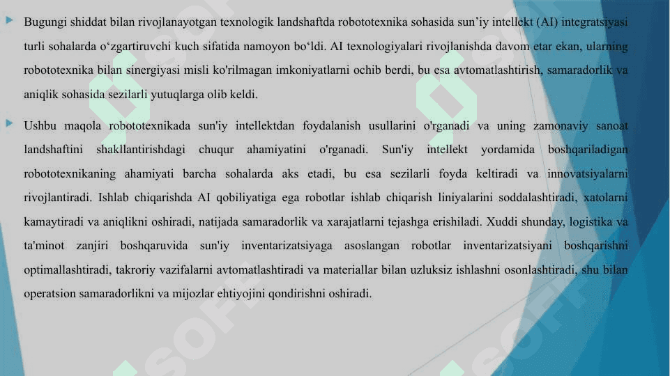 SUN'IY INTELLEKTDA ROBOTOTEXNIKA. 5