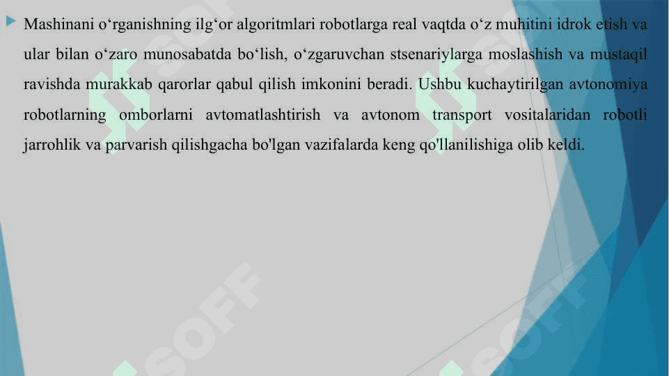 SUN'IY INTELLEKTDA ROBOTOTEXNIKA. 8