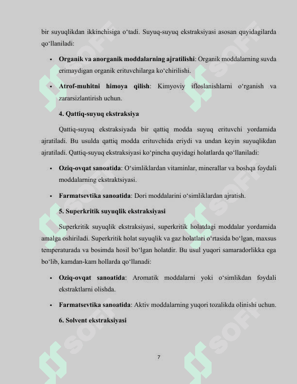 Ekstraksiya usuli 7
