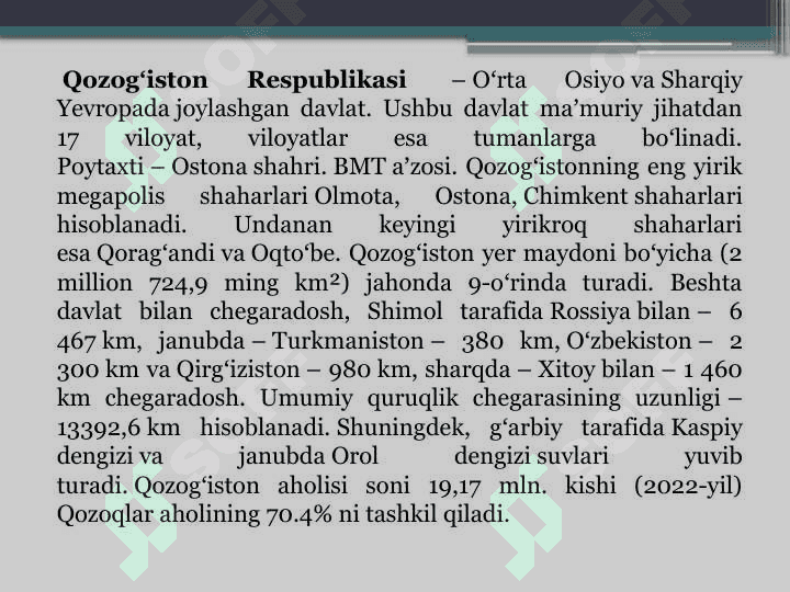 Qozog`iston Respublikasi global iqtisodiy muammolari 3