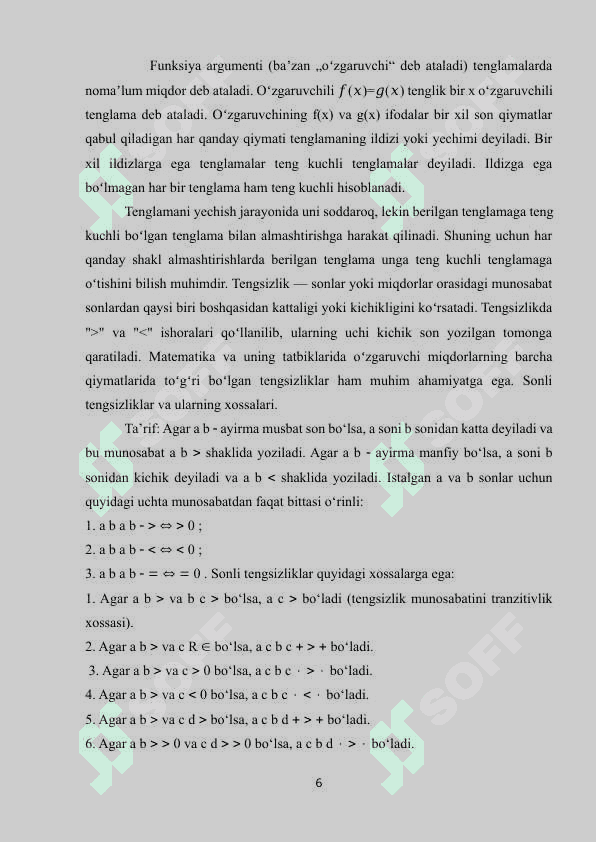 Tenglama va tengsizliklarni geometrik usulda yechish 6