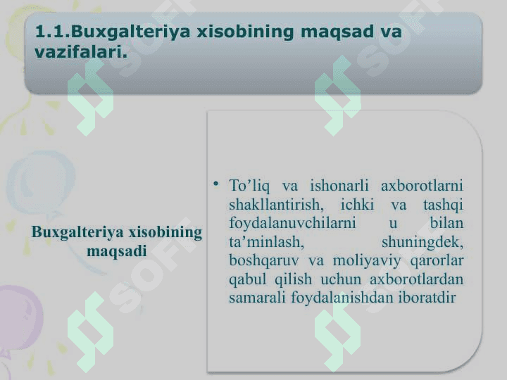 Moliyaviy hisob va xisobot faniga kirish 3