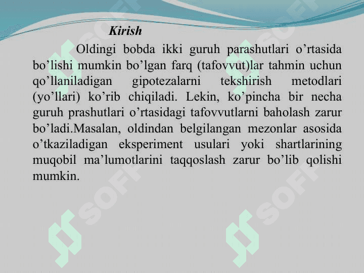 Dispersion tahlil 7