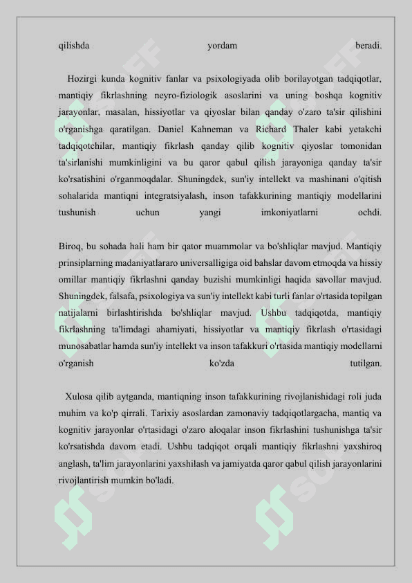 INSON TAFAKKURINING RIVOJLANISHIDA MANTIQNING ROLI 4