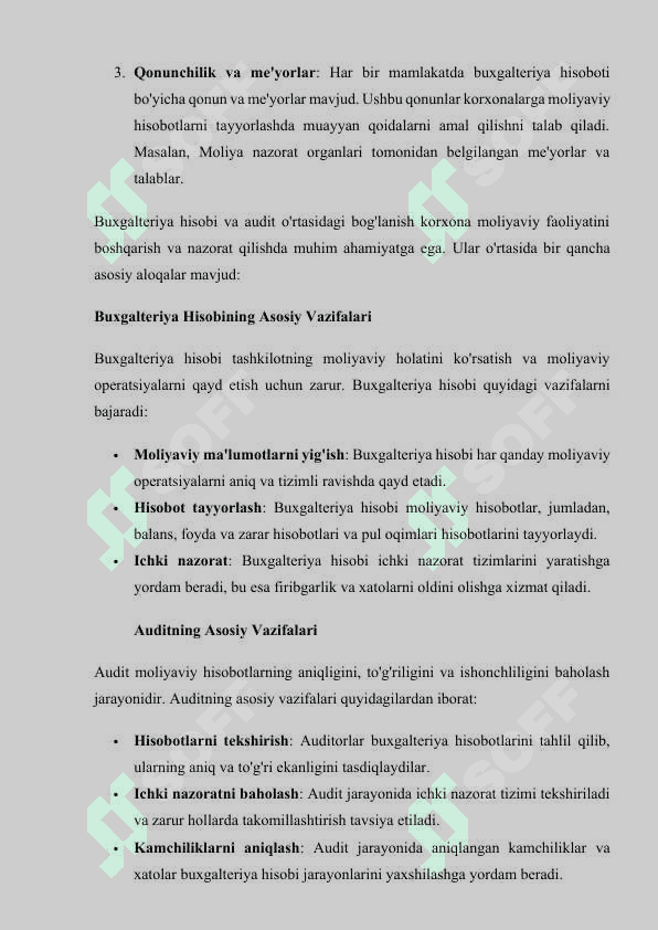 Korxona buxgalteriyasi va uni shakllanishi Auditi 3