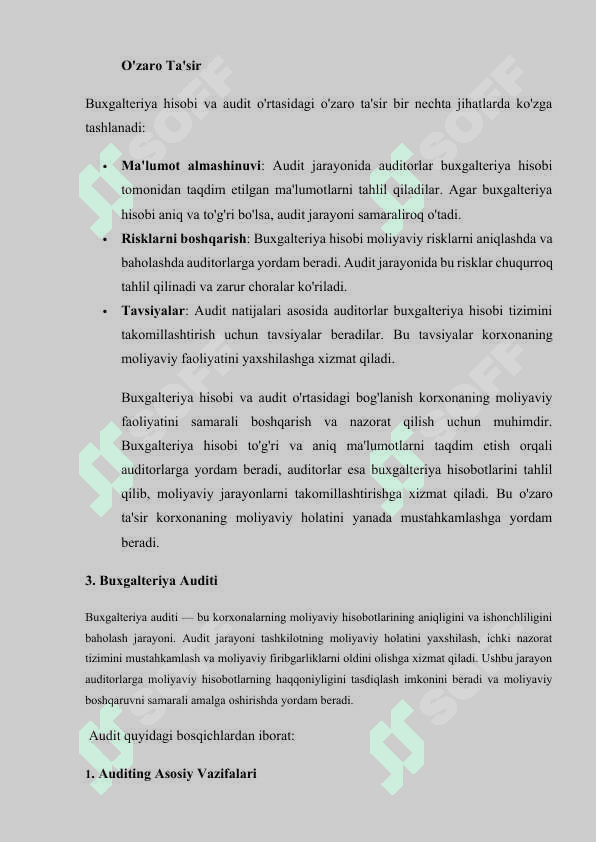 Korxona buxgalteriyasi va uni shakllanishi Auditi 4