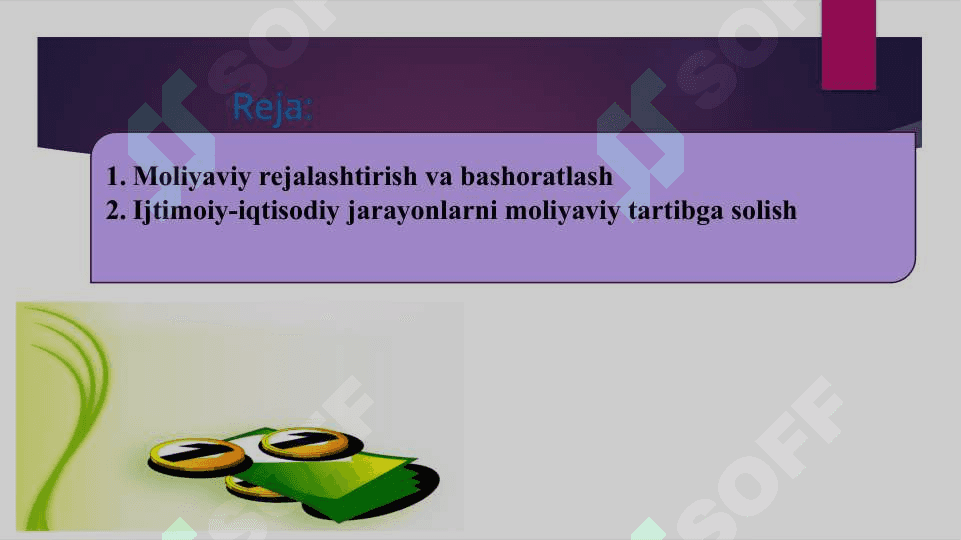 Moliyaviy rejalashtirish va tartibga solish 2