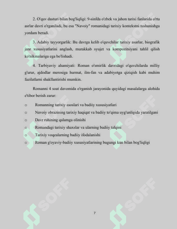 Oybekning "Navoiy" romanini tarixiylik prinsipi asosida o'rganish 7