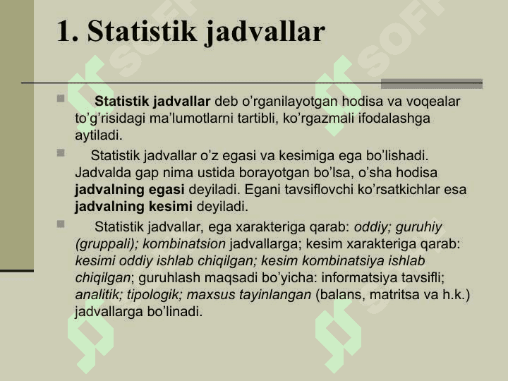 STATISTIK MA’LUMOTLARNI JADVAL VA GRAFIKLARDA TASVIRLASH 2
