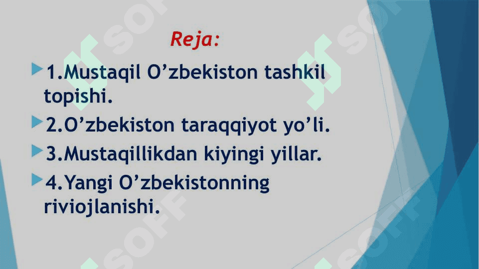 O’zbekiston mustaqil taraqqiyot yo’lida 2