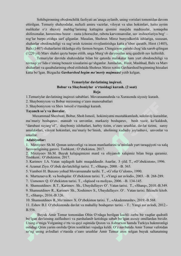 Temuriylar hukmronligi davrida siyosiy, ijtimoiy-iqtisodiy  hayot 7