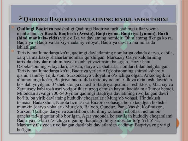 Qadimgi Baqtriya Davlati 2