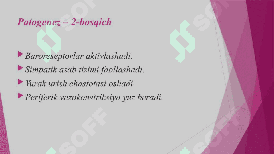 Gipovalemiyalarda qon aylanishi o`zgarishlari 5