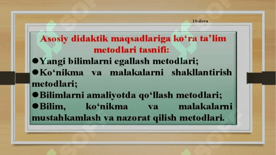 Talim metodi va vositalari 8