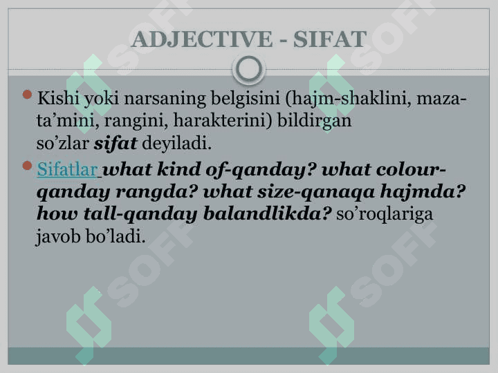 DEGREES OF ADJECTIVES 2