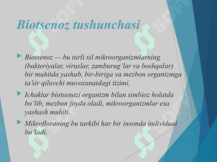 Mavzu: Ichaklar biotsenozi 2