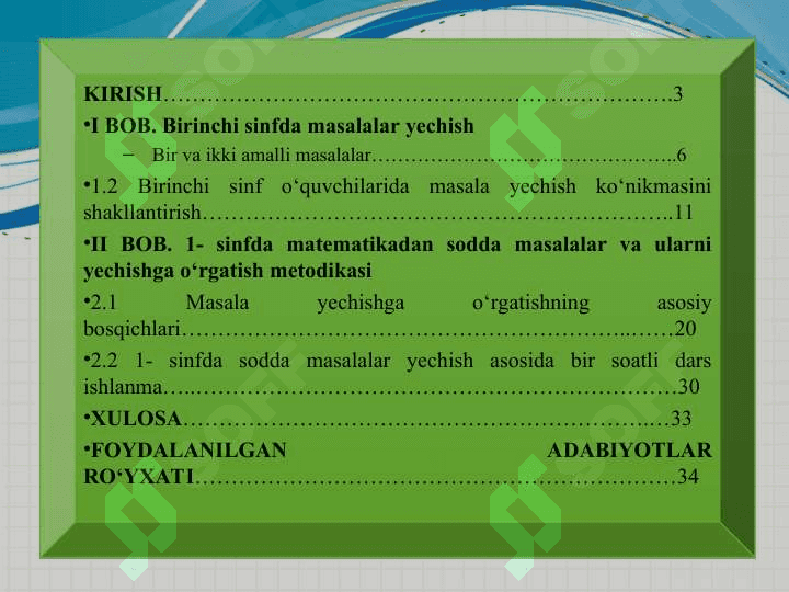 1-sinfda matematikadan sodda masalalar va ularni yechishga o‘rgatish metodikasi 2