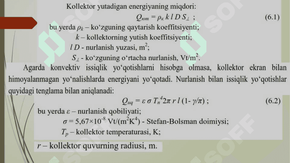 YUQORI TEMPERATURALI QUYOSH QURILMALARI. 6
