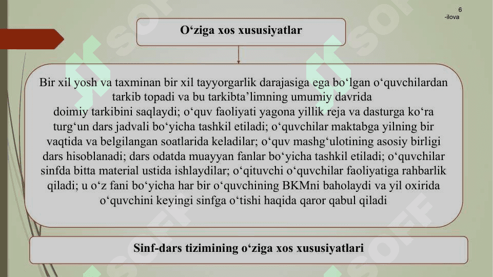 Ta’limni tashkil etish shakllari va turlari. 6