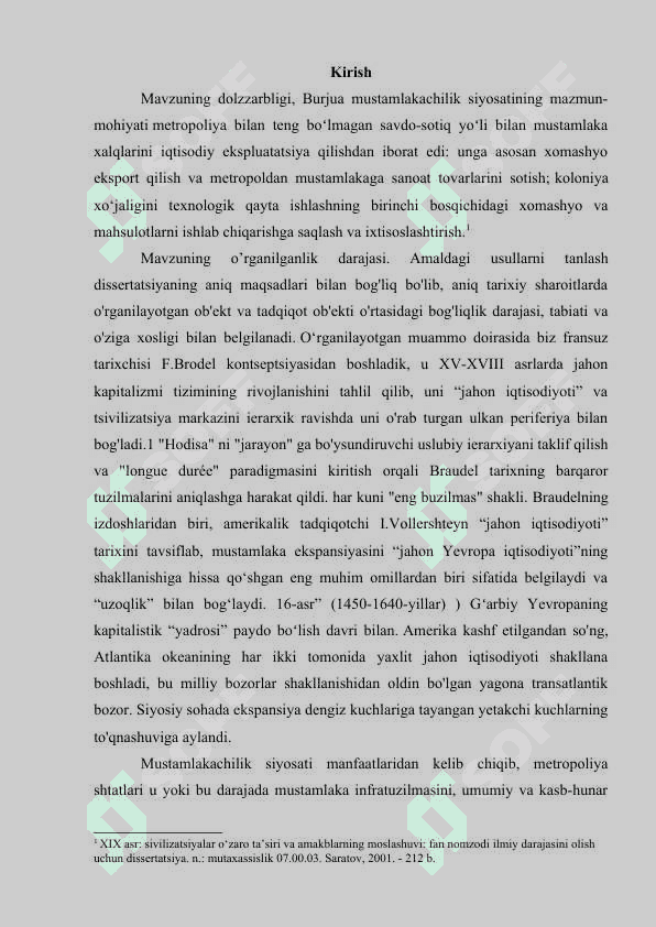 XVI - XVII ASRDA MUSTAMLAKACHILIK TIZIMI 2