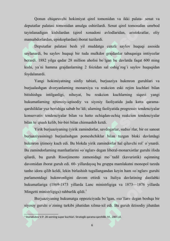 Italiyada milliy birlashish jarayonlari 6