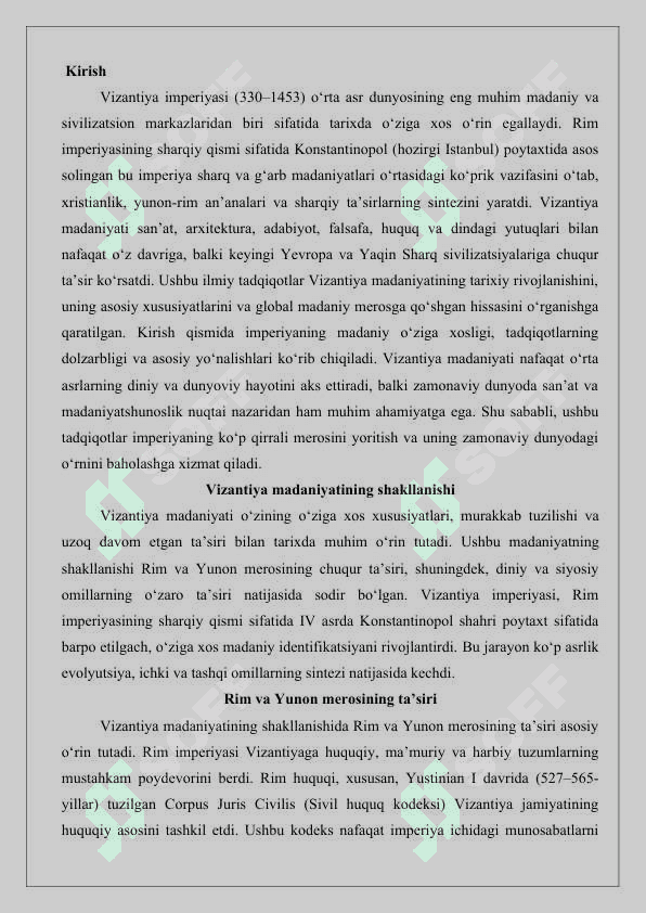 Vizantiya imperiyasi madaniyati tarixiga oid ilmiy tadqiqotlar 25 2