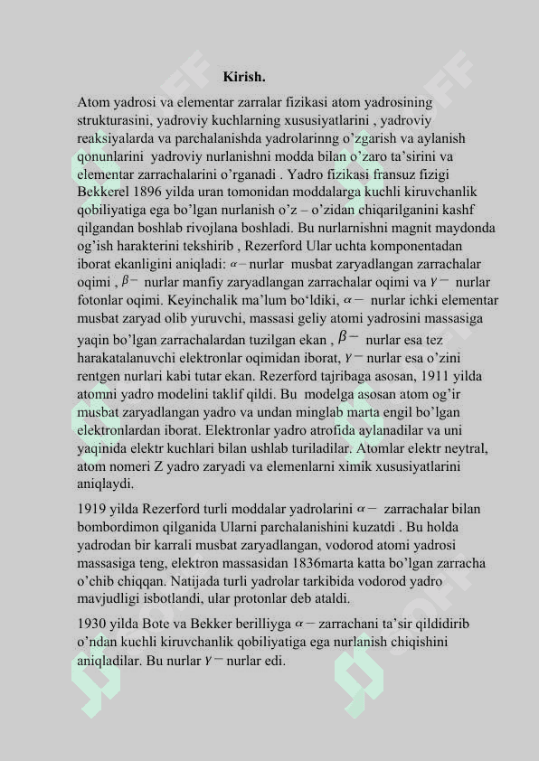 Yadro kuchlar.Yadroviy kuchlarning xususiyatlari 3