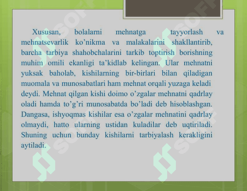SHARQ MUTAFAKKIRLARI MEHNAT TARBIYASI 3