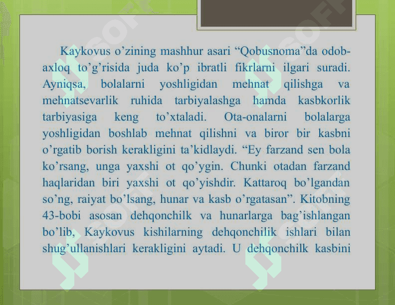 SHARQ MUTAFAKKIRLARI MEHNAT TARBIYASI 4