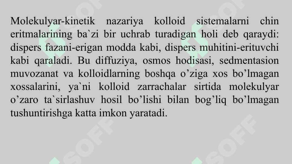 Kolloid sistemalarning molekulyar-kinetik xossalari 4