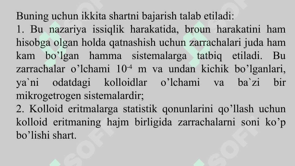 Kolloid sistemalarning molekulyar-kinetik xossalari 6