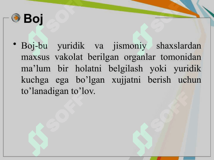 O‘zbekiston Respublikasining soliq tizimiga umumiy tavsif. 6