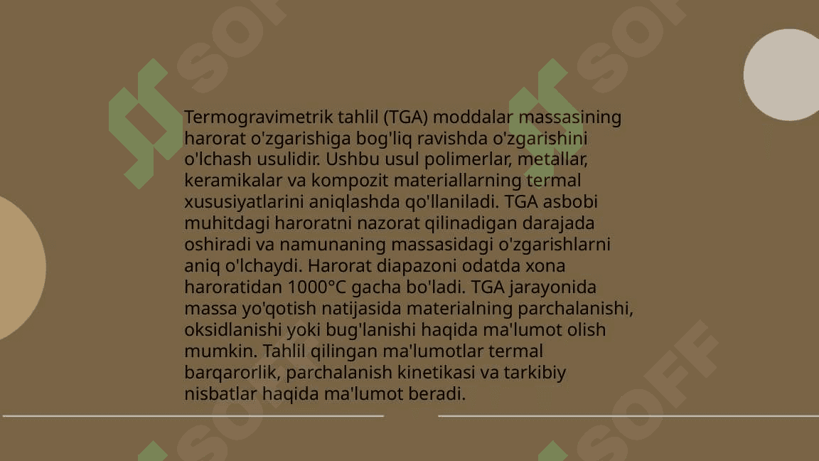Termik tahlil usuli. Evtetikali sistemalar 4