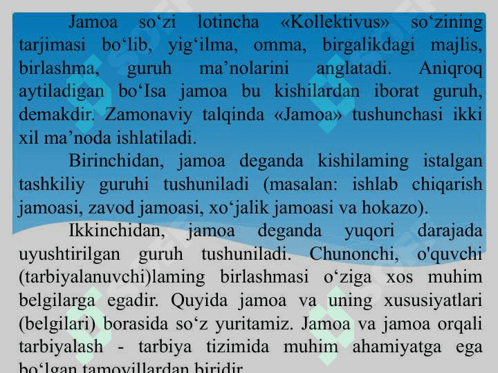 Jamoada shaxsni tarbiyalash 3