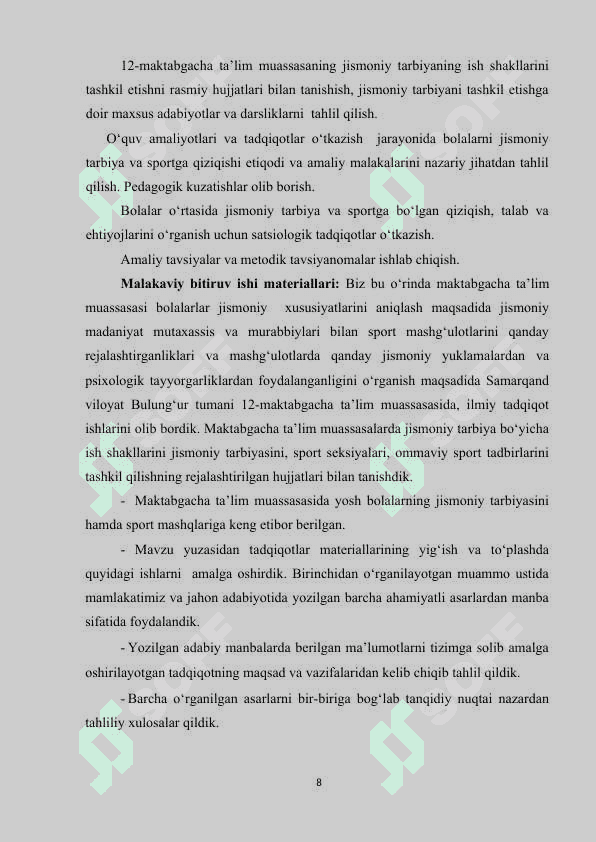 MAKTABGACHA YOSHDAGI BOLALARNI JISMONIY TARBIYALASHDA NOAN’AVIY YONDASHUVLAR 8