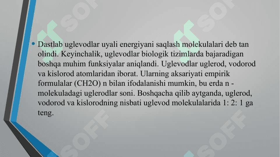 : Karbonsuv. Monosaxaridlar 3