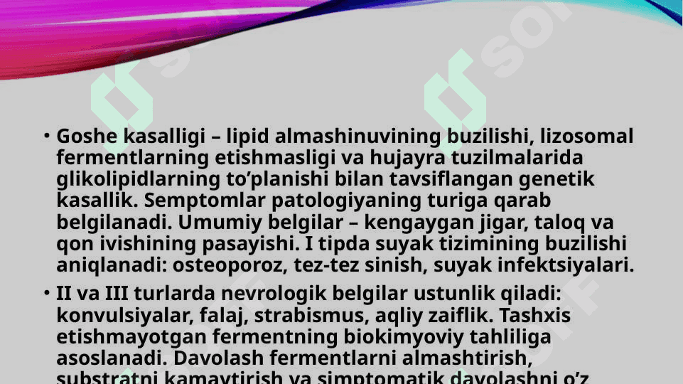 goshe sindromi 7
