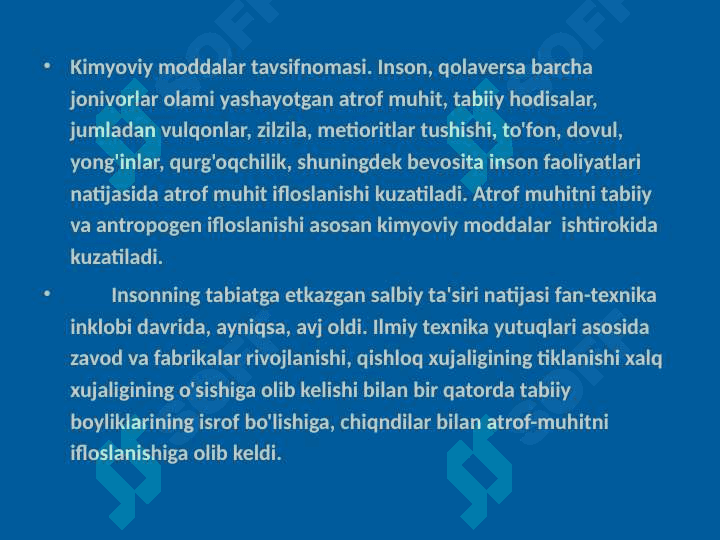 Atrof muhitni sanoat korxonalari tomonidan ifloslanishia 3