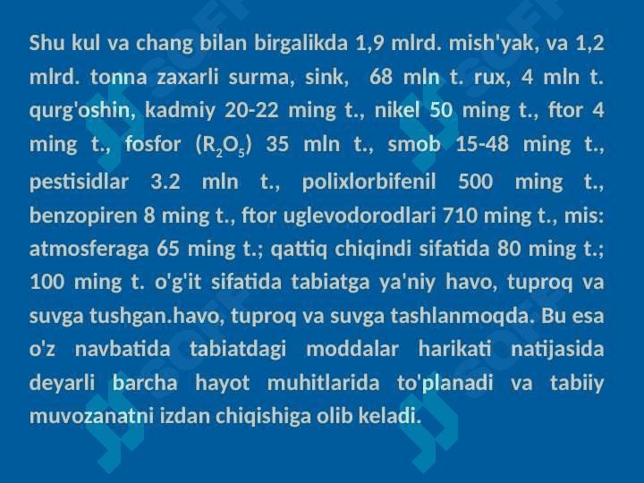 Atrof muhitni sanoat korxonalari tomonidan ifloslanishia 5