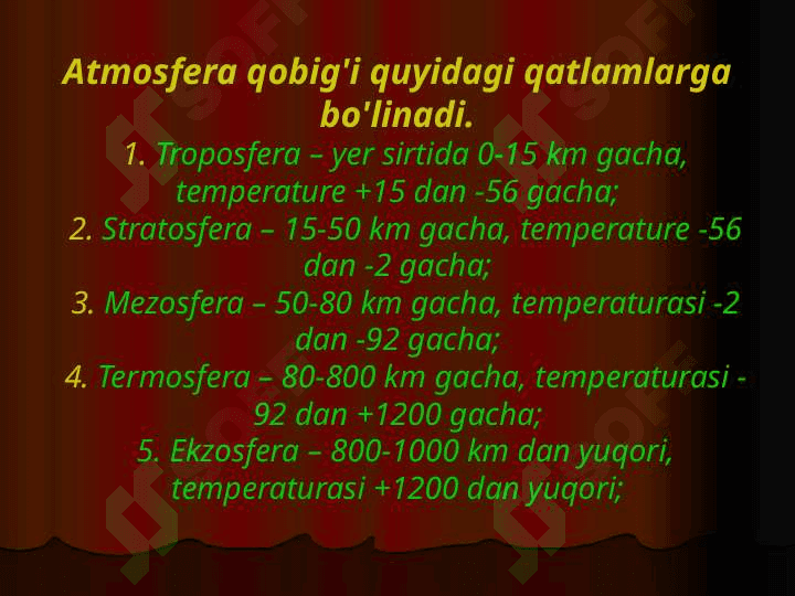 Atmosfera havosi ifloslanishi  - global muammo 7
