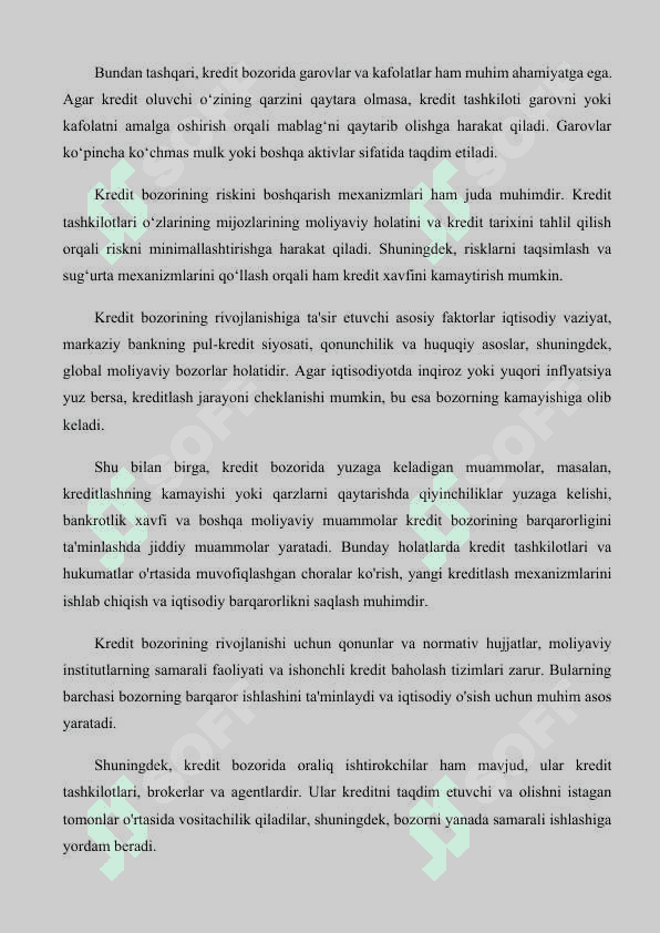 Kredit bozori va uning ishtirokchilari 4