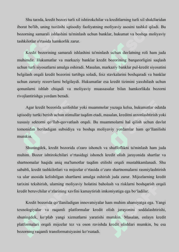 Kredit bozori va uning ishtirokchilari 5