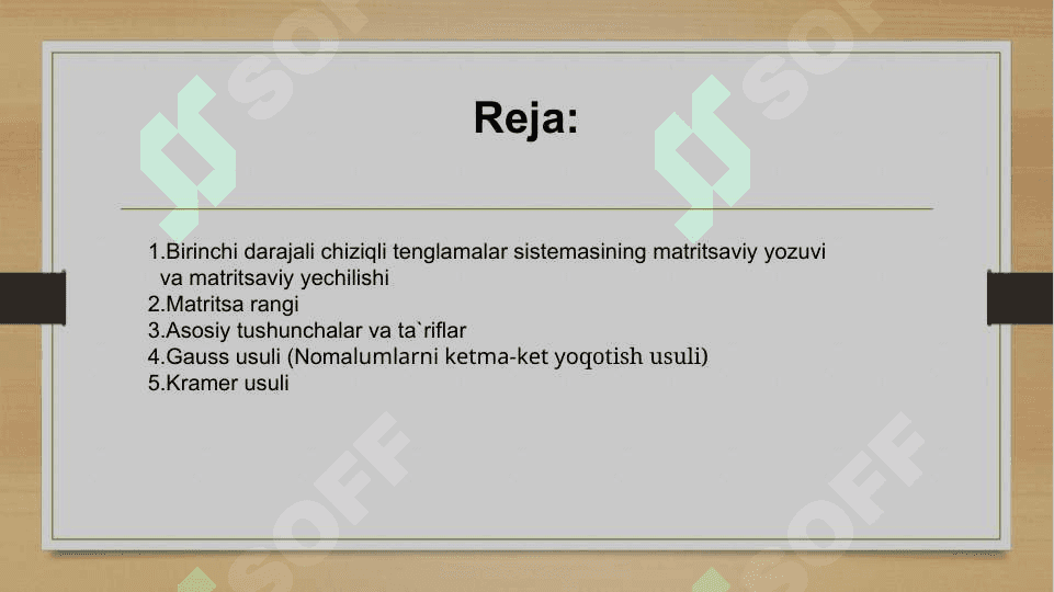 Tenglamalar Sistemasi Turlari 2