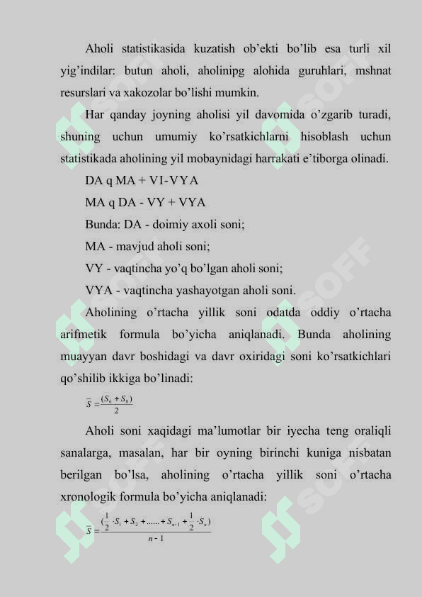 Aholi statistikasi 3